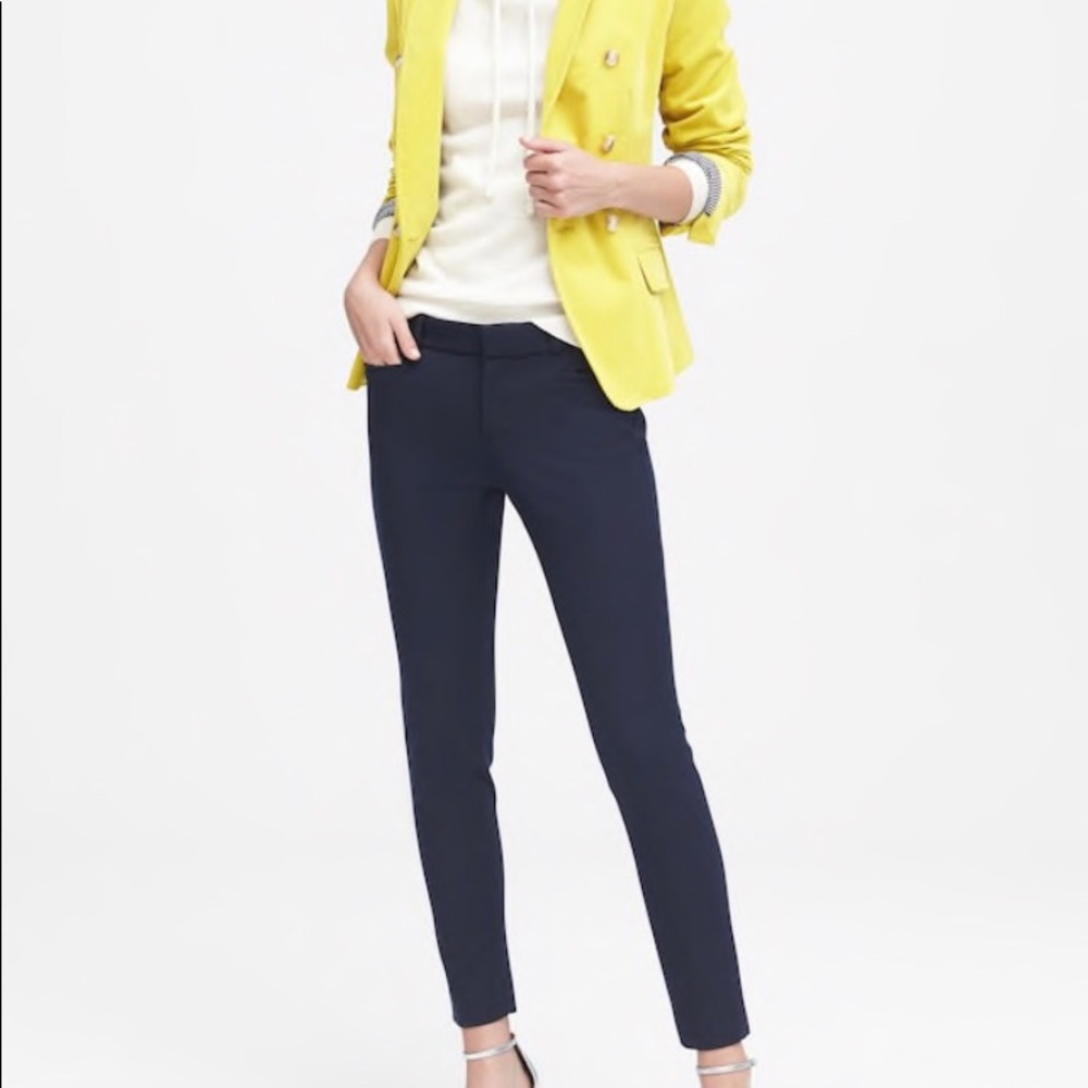 Banana Republic Navy Sloan Skinny Ankle Pant